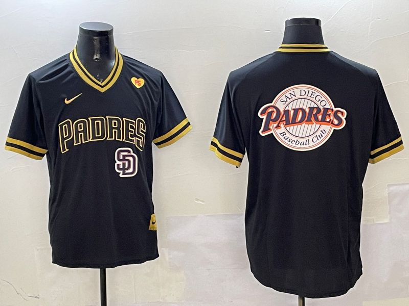 Men San Diego Padres Blank Black Gold Game 2025 Nike MLB Jersey style 20->san diego padres->MLB Jersey